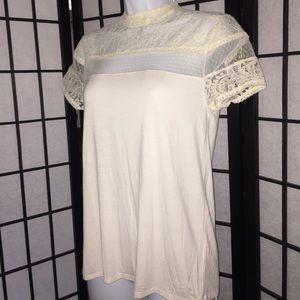 EXPRESS Women’s Mixed Media Top sz XS